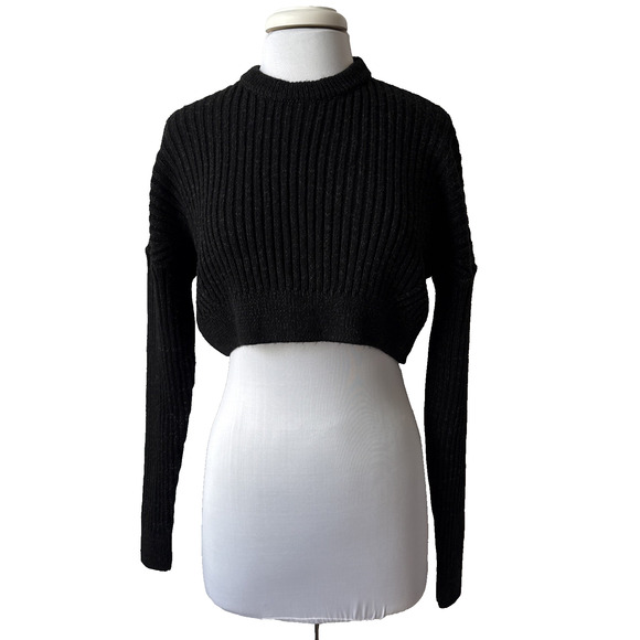 Urban Outfitters Sweater Women’s S Whimsigoth Y2k Ribbed Knit Cropped Sweater - Picture 1 of 9